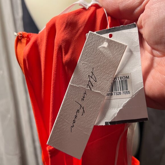 All in Favor, Red Dress with floral/abstract design - Picture 4 of 4